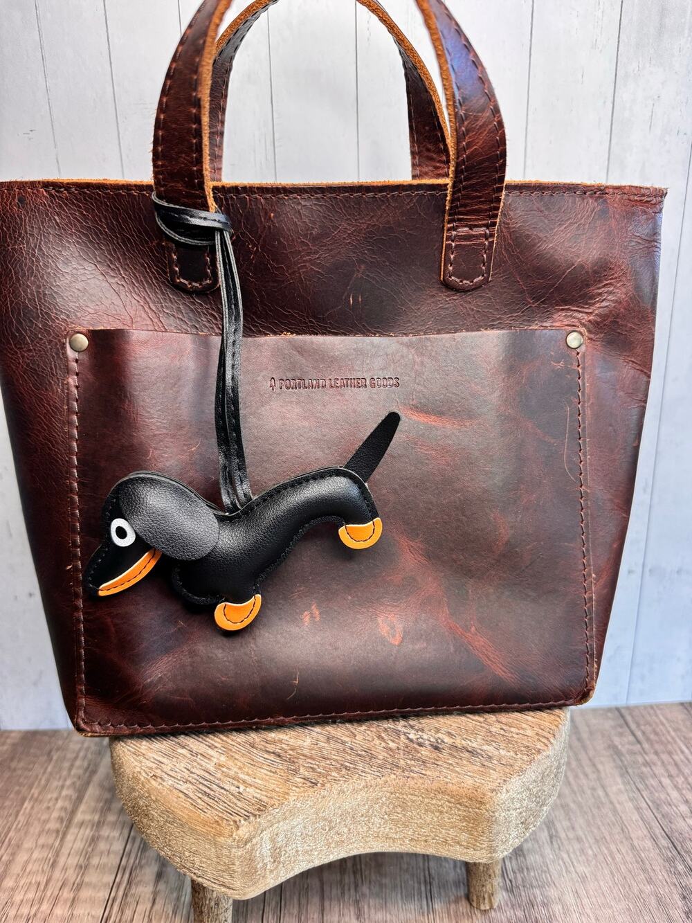 Black Dachshund Wiener Dog Bag Charm Dog Lover Vegan Charm Dog Cute Charm NEW!